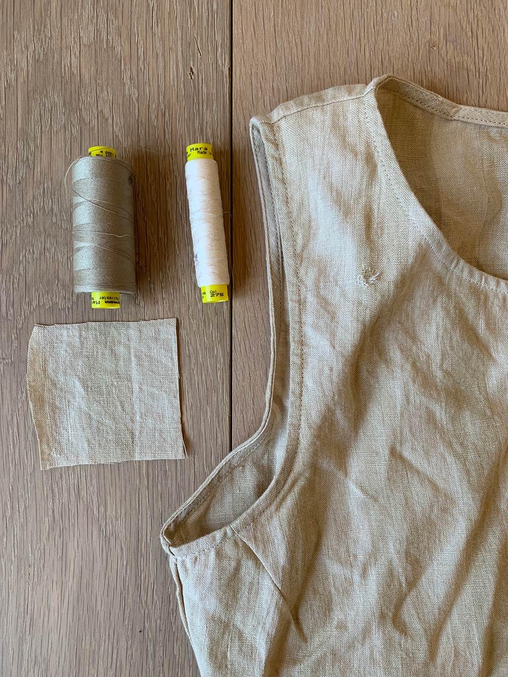 Mending guide for linen dresses