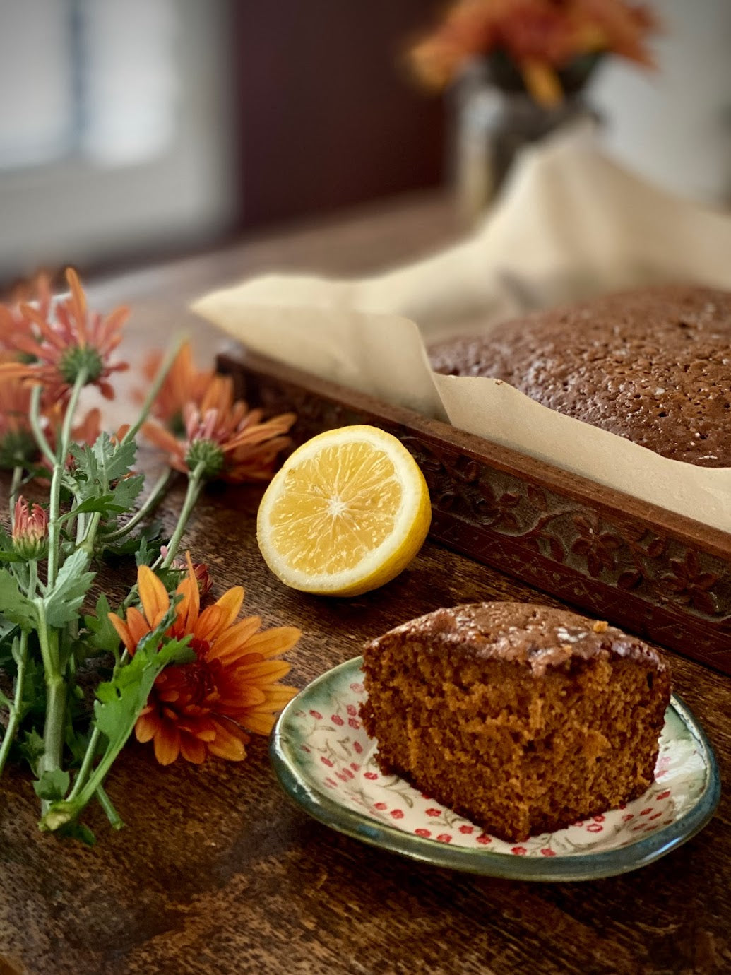 Dark Spiced Ginger Cake