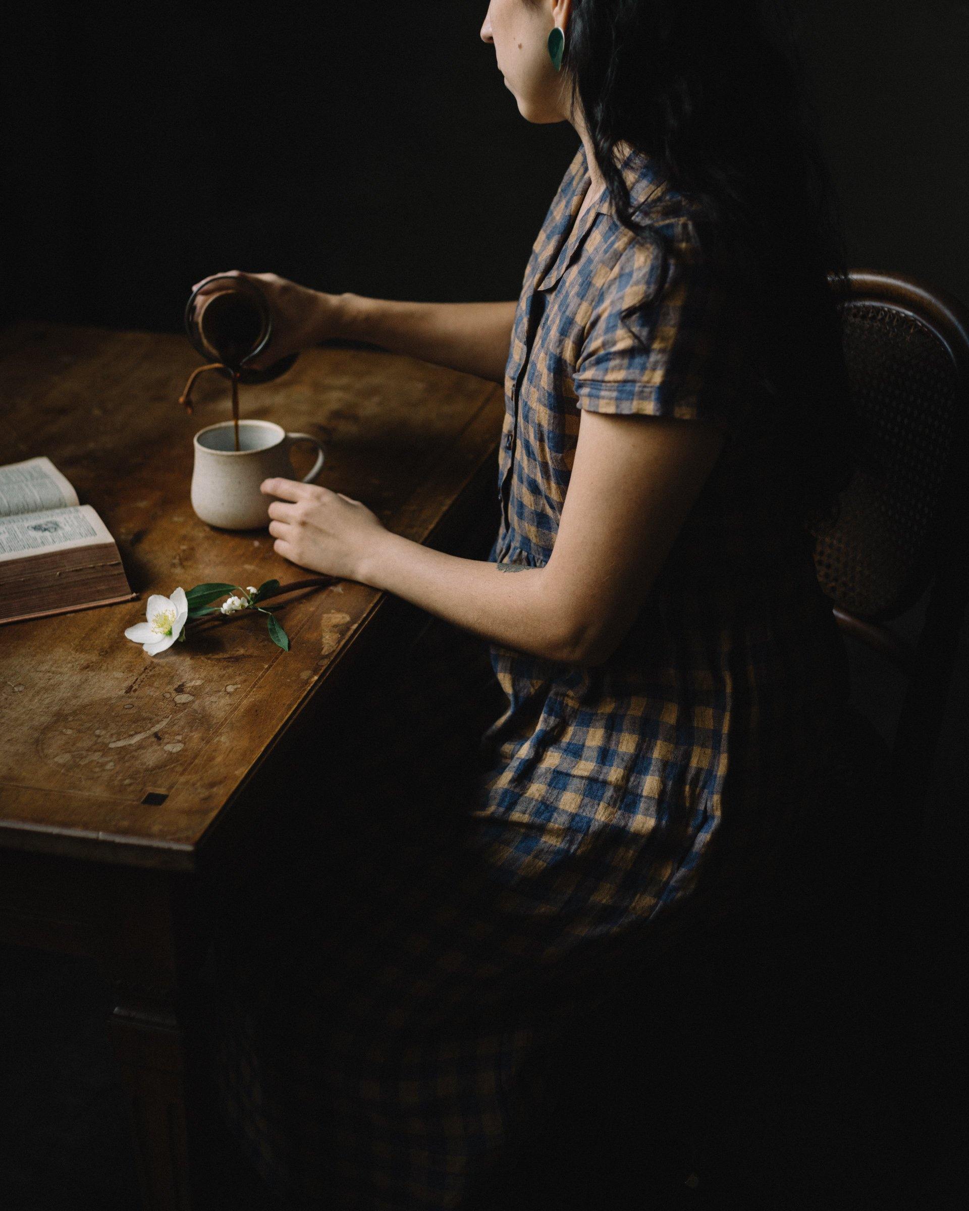Pyne and Smith No. 30 linen dress collared button up with pockets