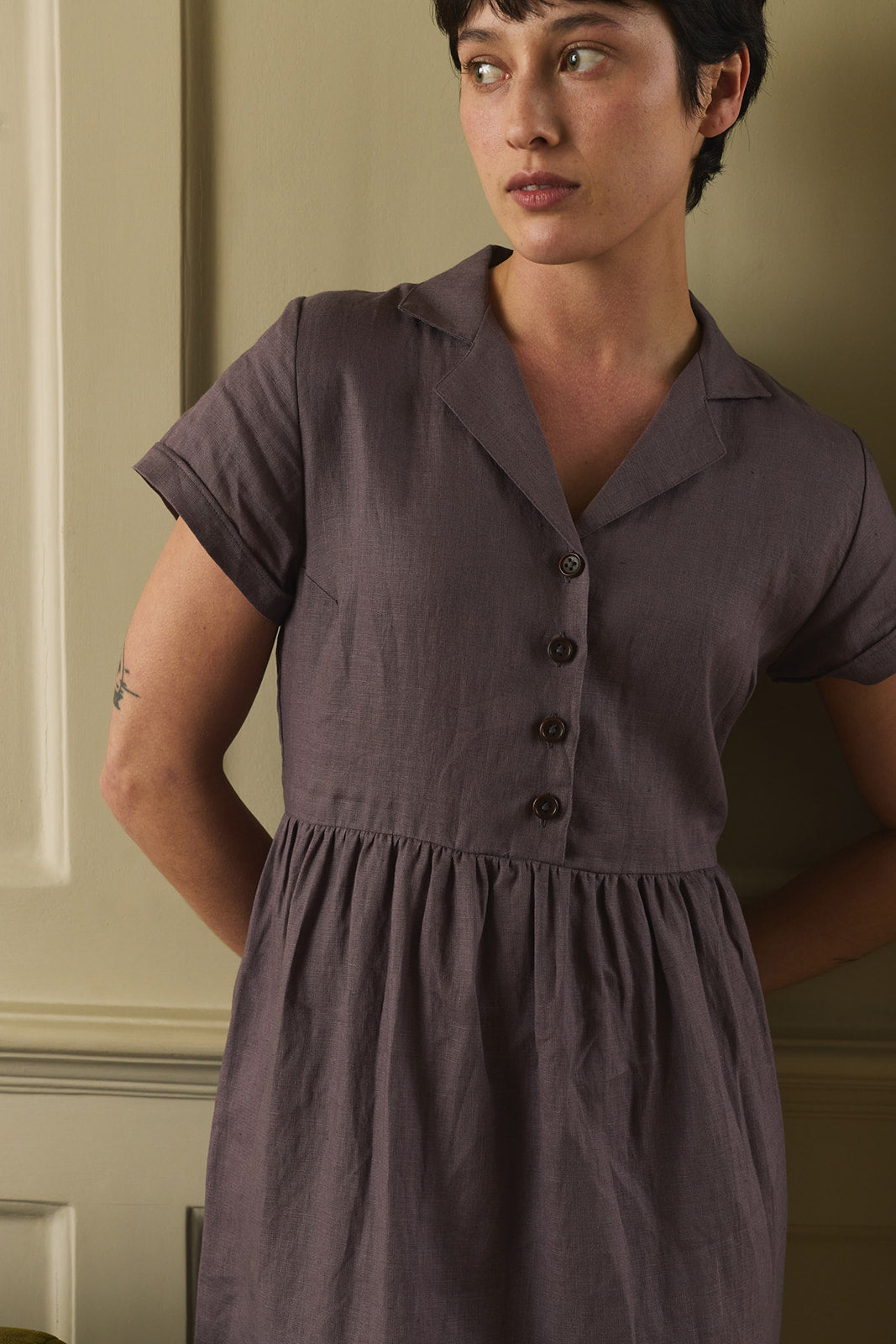 pyne and smith linen dress Summer Linen Dress in Bothy Check