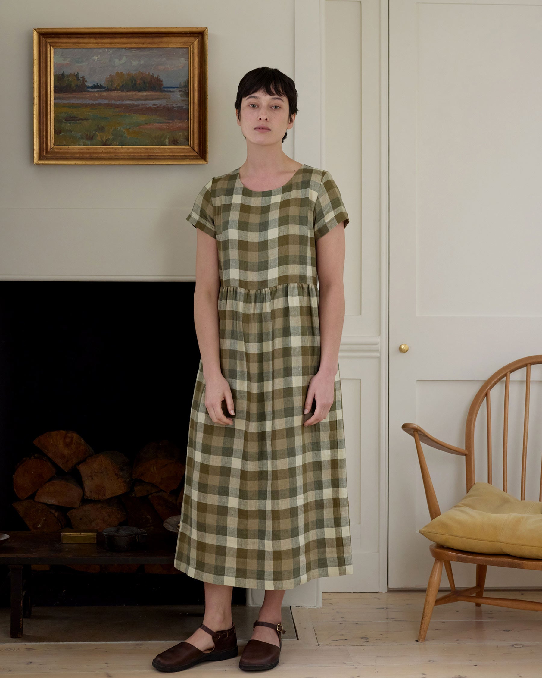 Vintage Inspired Linen Tea Dress With Pockets | Pyne & Smith Vintage Inspired Linen Tea Dress With Pockets | Pyne & Smith