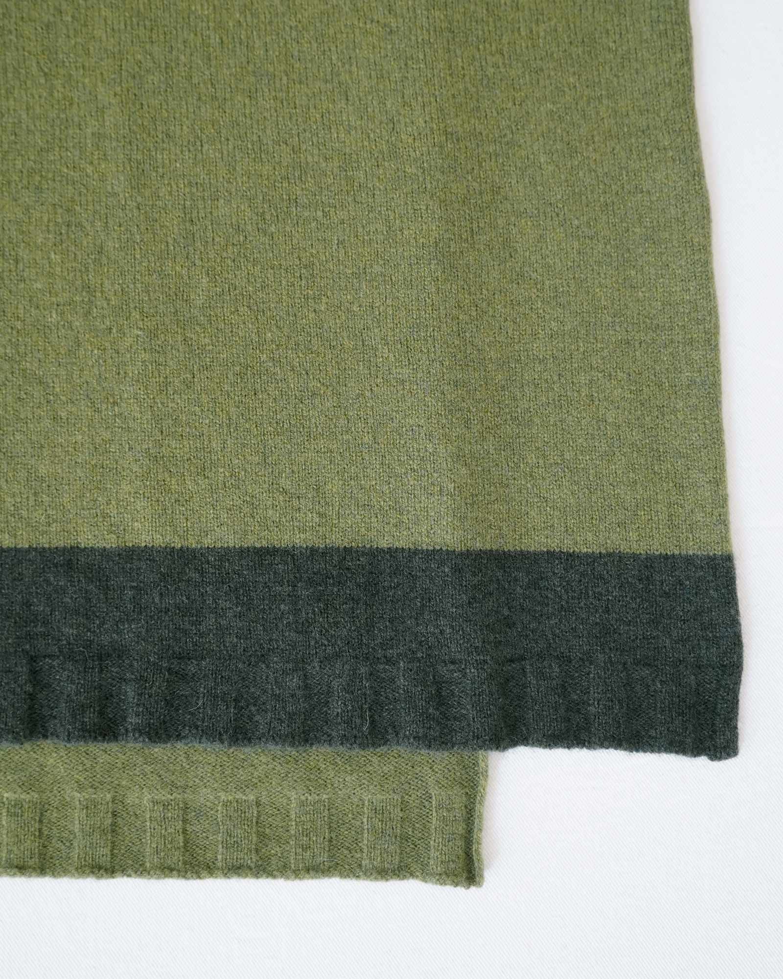Green Color Block Blanket Scarf
