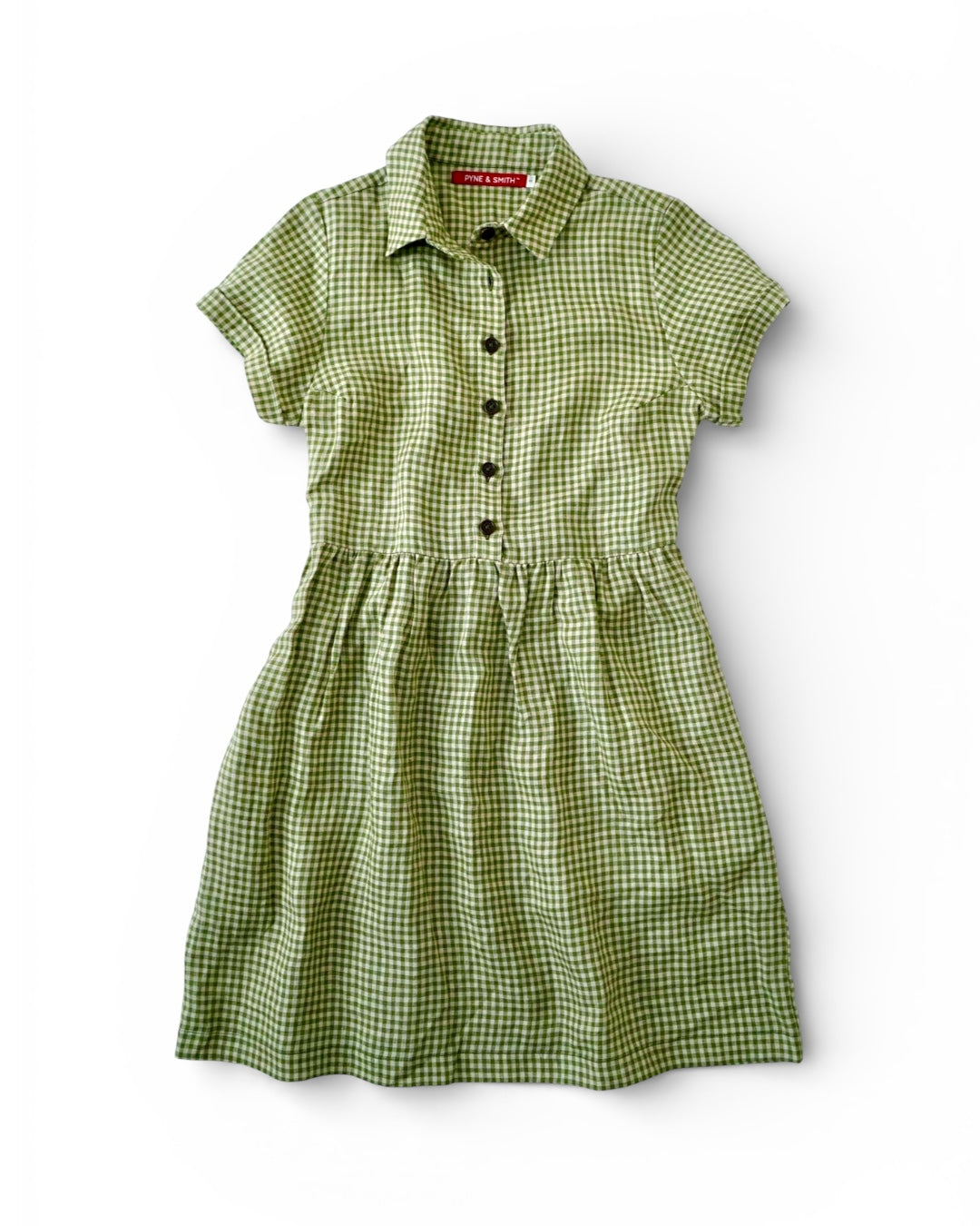 No.23 Collared, Knee Length Linen Dress in Wimbledon