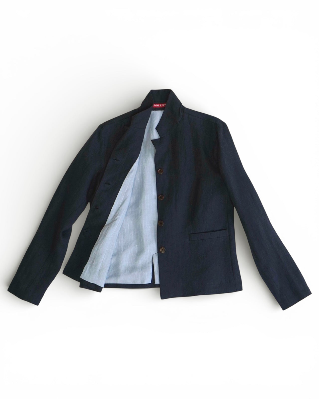 Tailored Linen Jacket No.10 in Mariner Blue