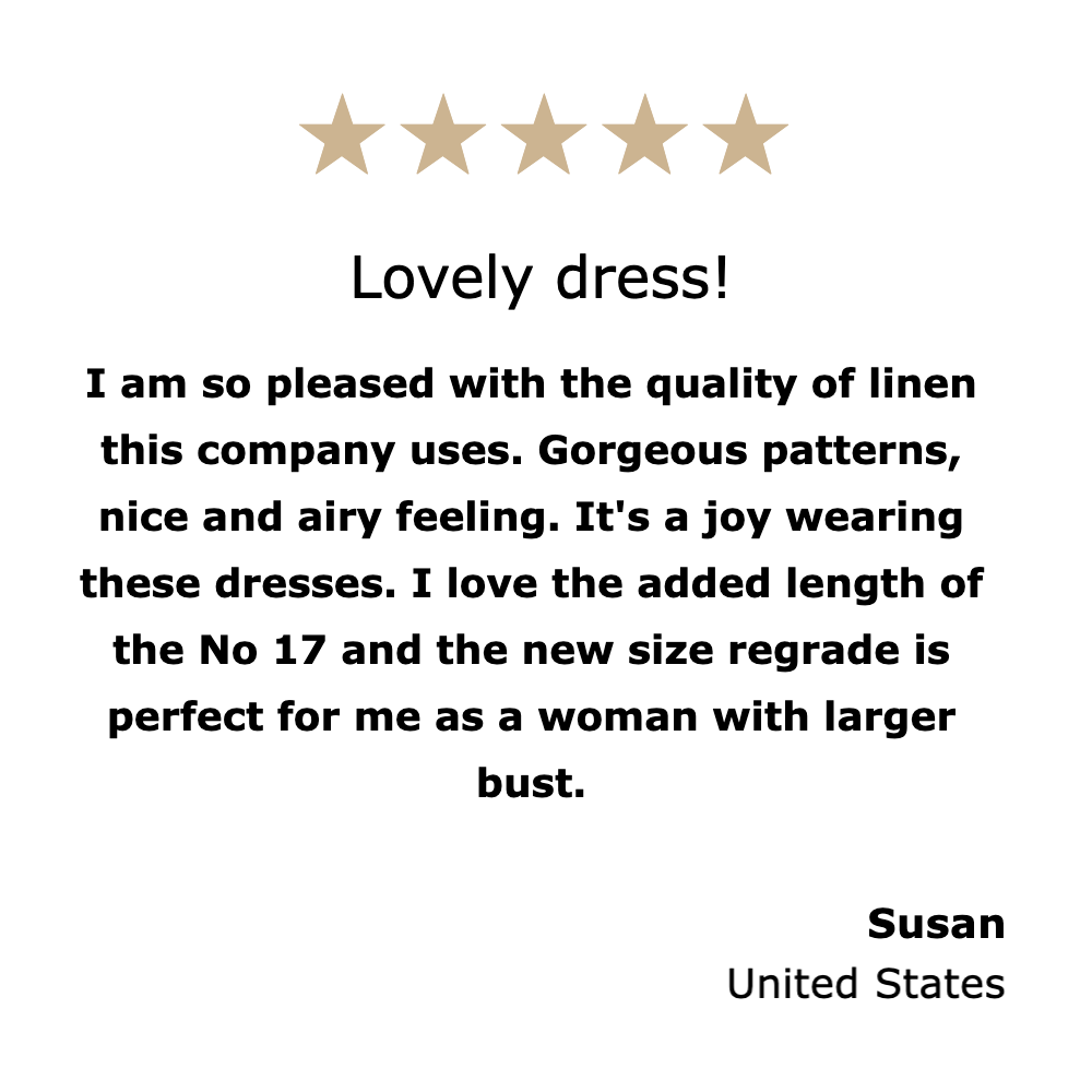 A row of five gold stars is displayed horizontally above the words FIVE STAR REVIEW in bold, black capital letters on a white background.