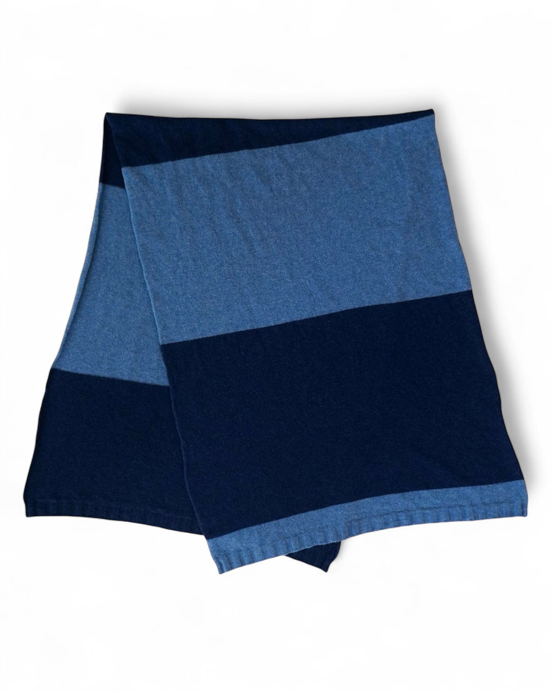 Blue Color Block Blanket Scarf