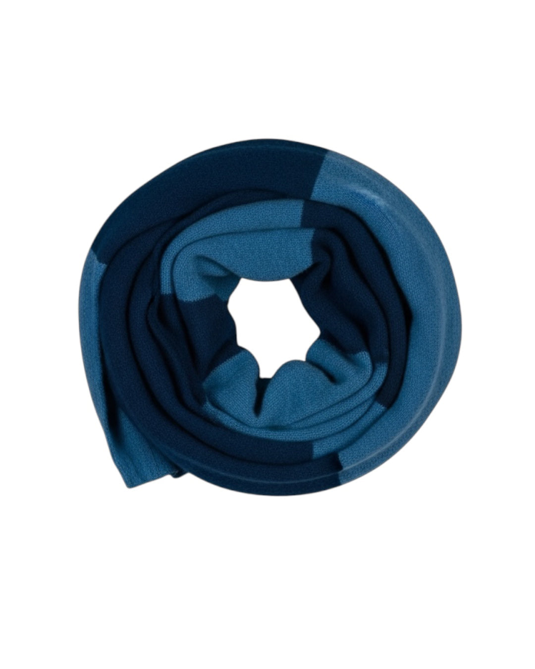 Blue Color Block Blanket Scarf