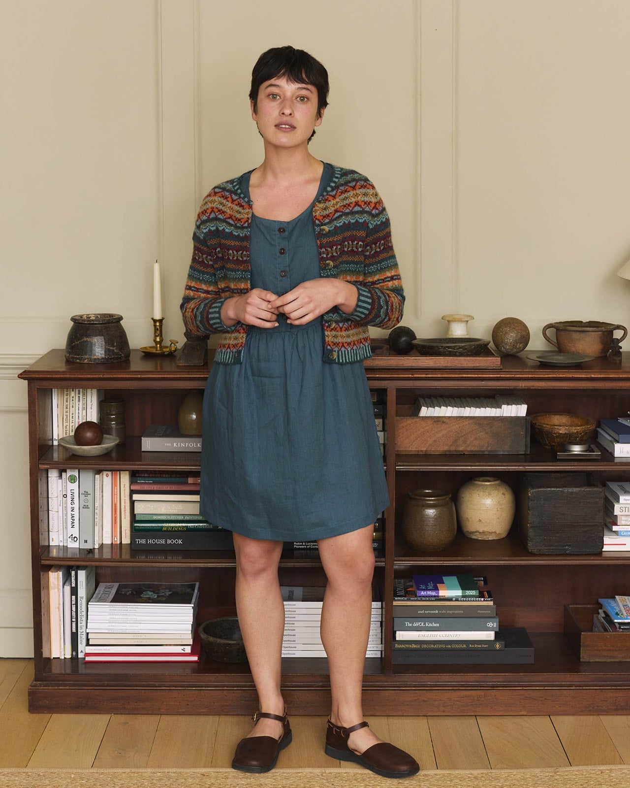 Fair Isle Lambswool Cardigan in Prelude