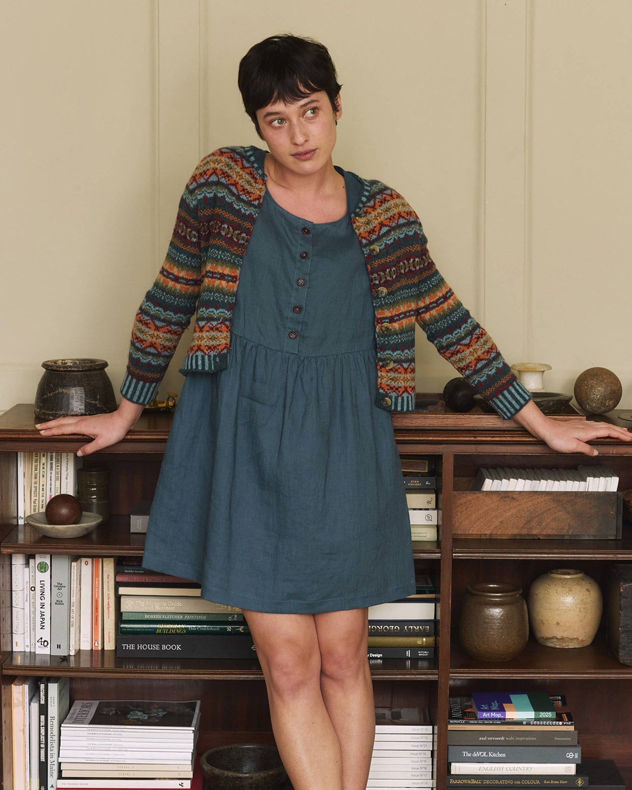 Fair Isle Lambswool Cardigan in Prelude