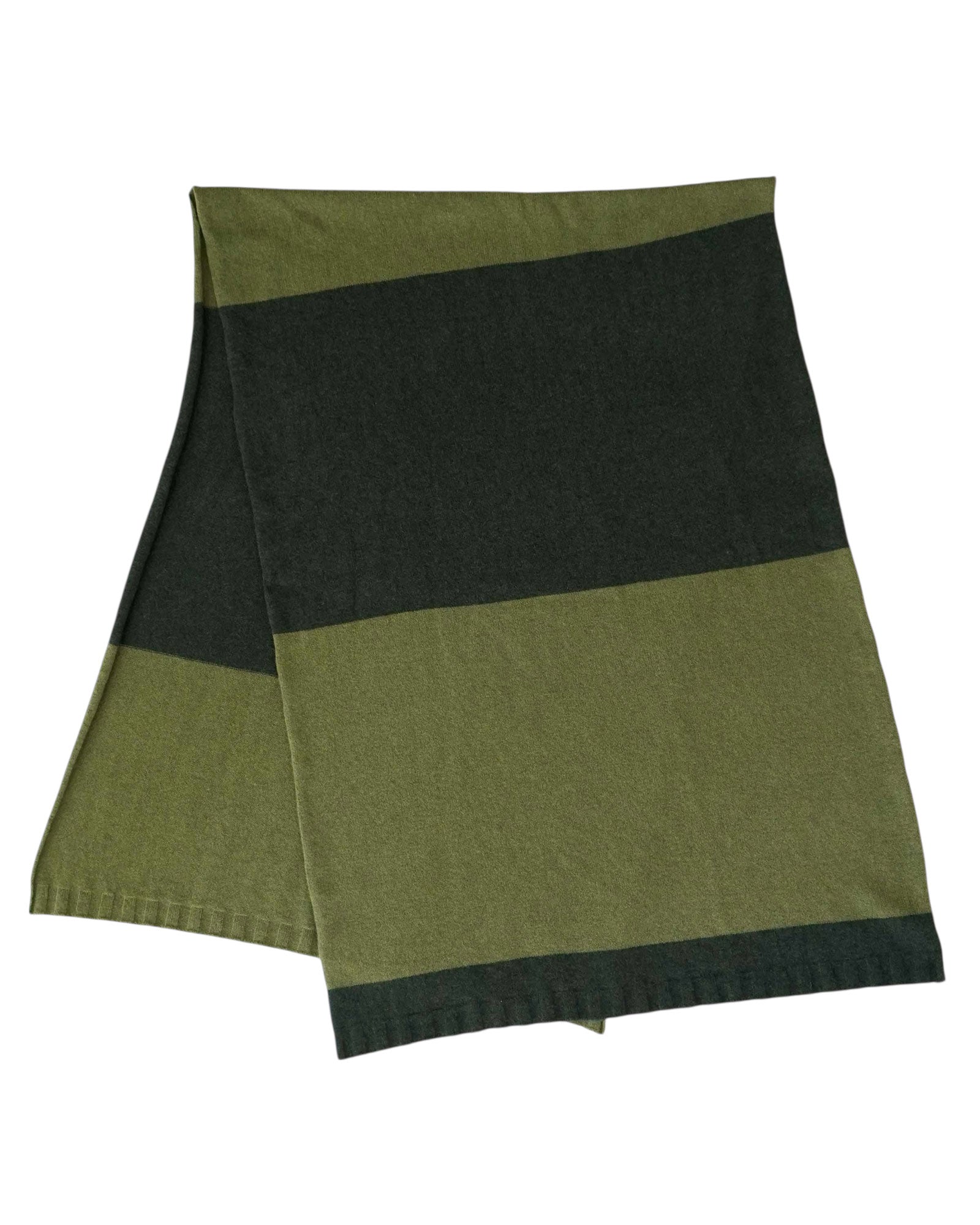 Green Color Block Blanket Scarf