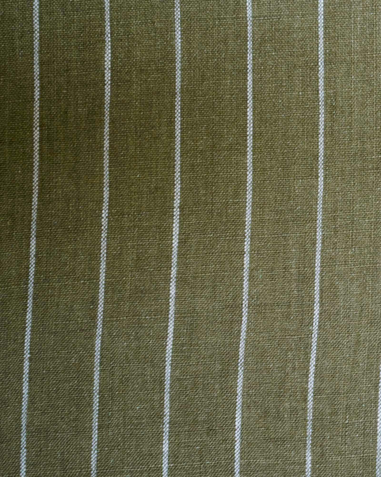 Kelp Green Stripe Linen