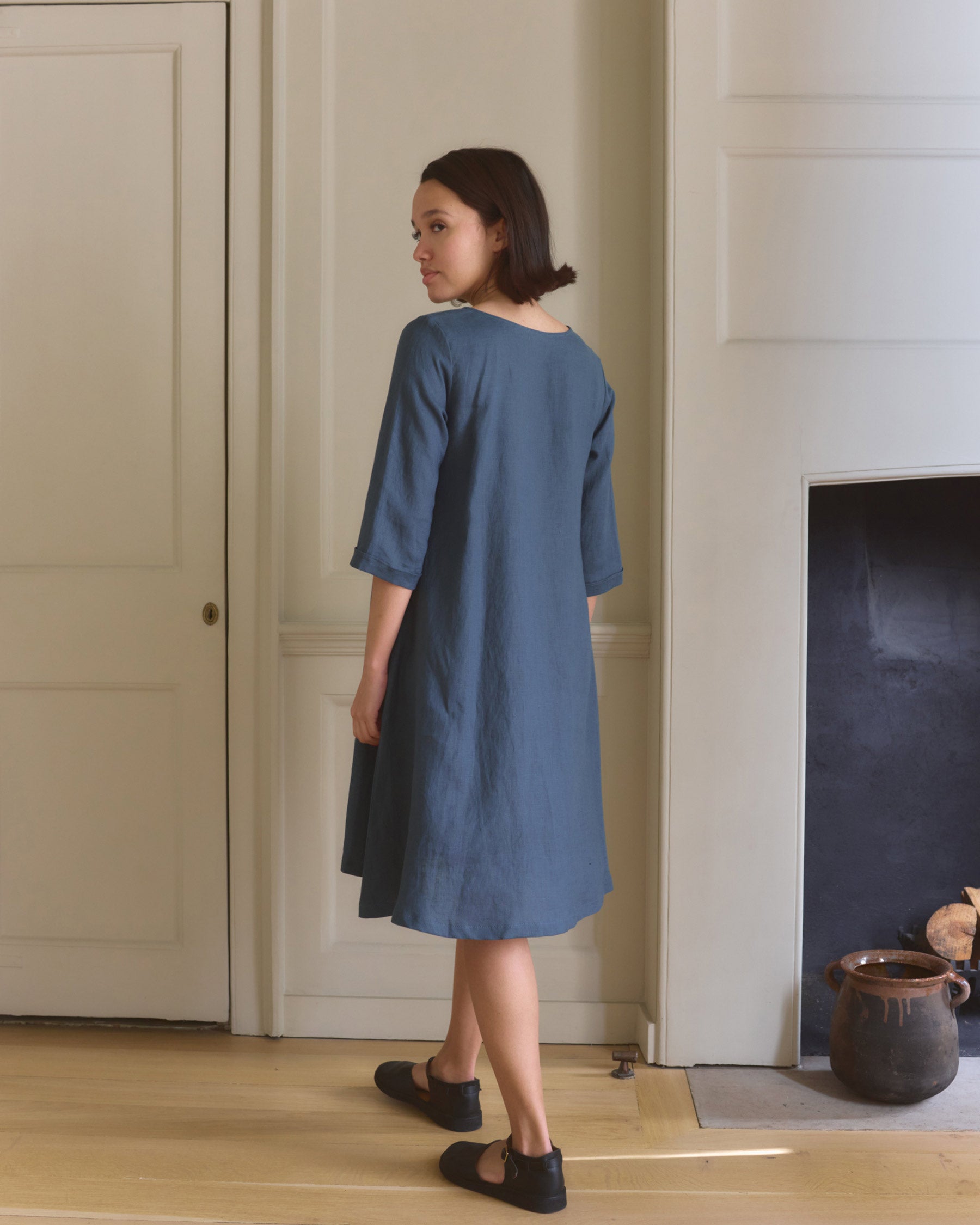 A-line Linen Dress With Pockets | Pyne & Smith A-line Linen Dress With Pockets | Pyne & Smith