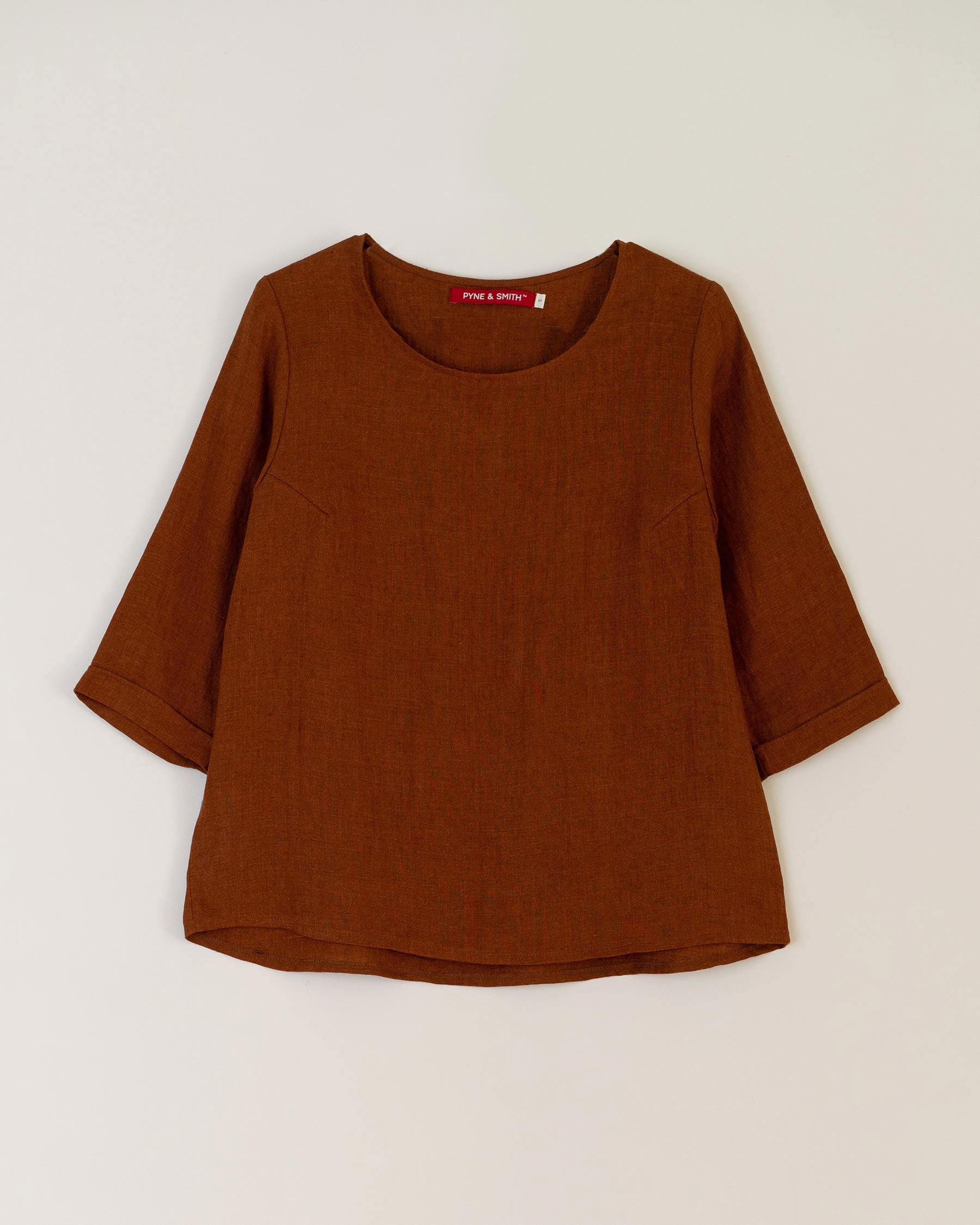 Women's Linen Shirt in Copper