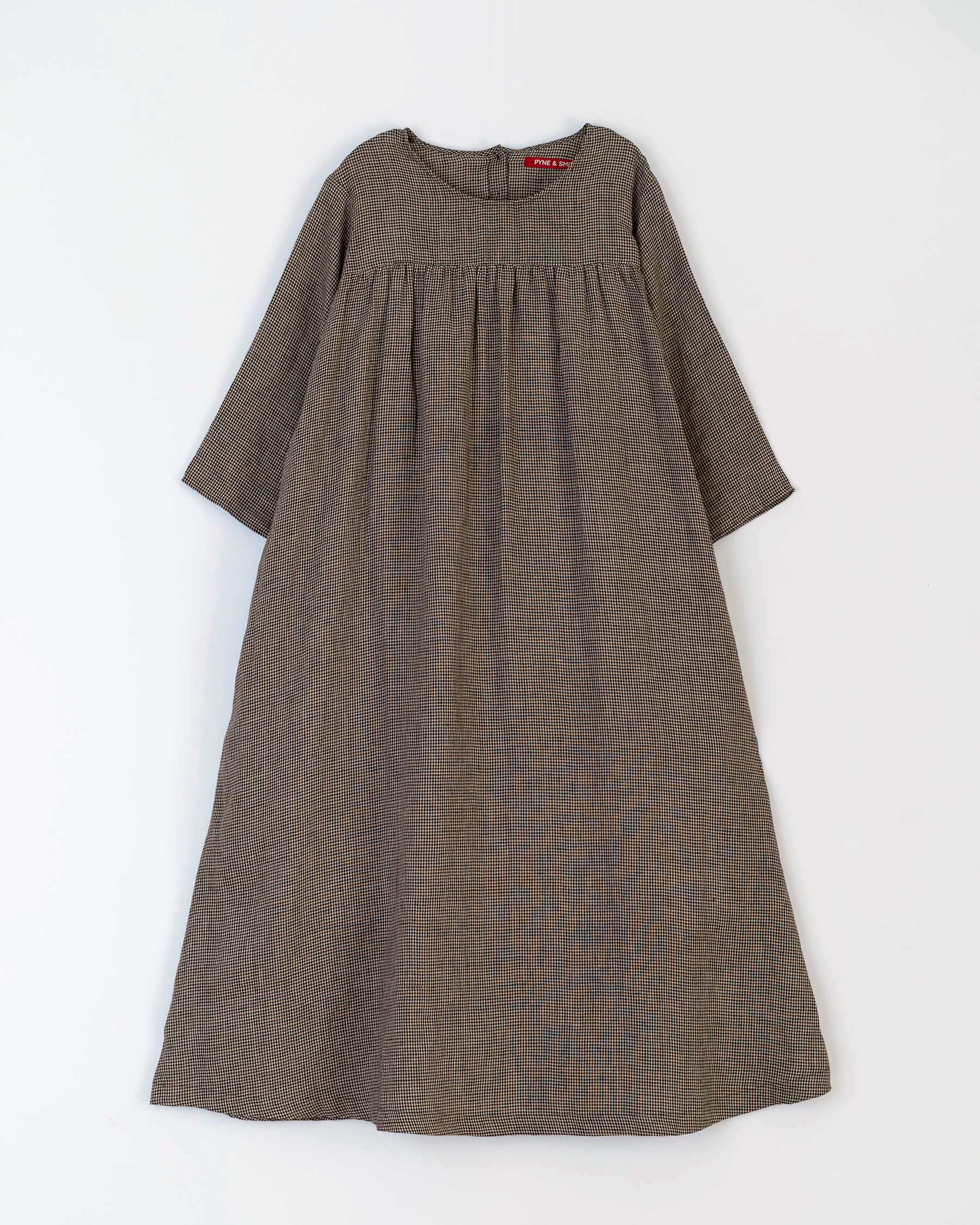 Heirloom Linen Dress in Hazlitt's Check | Pyne & Smith