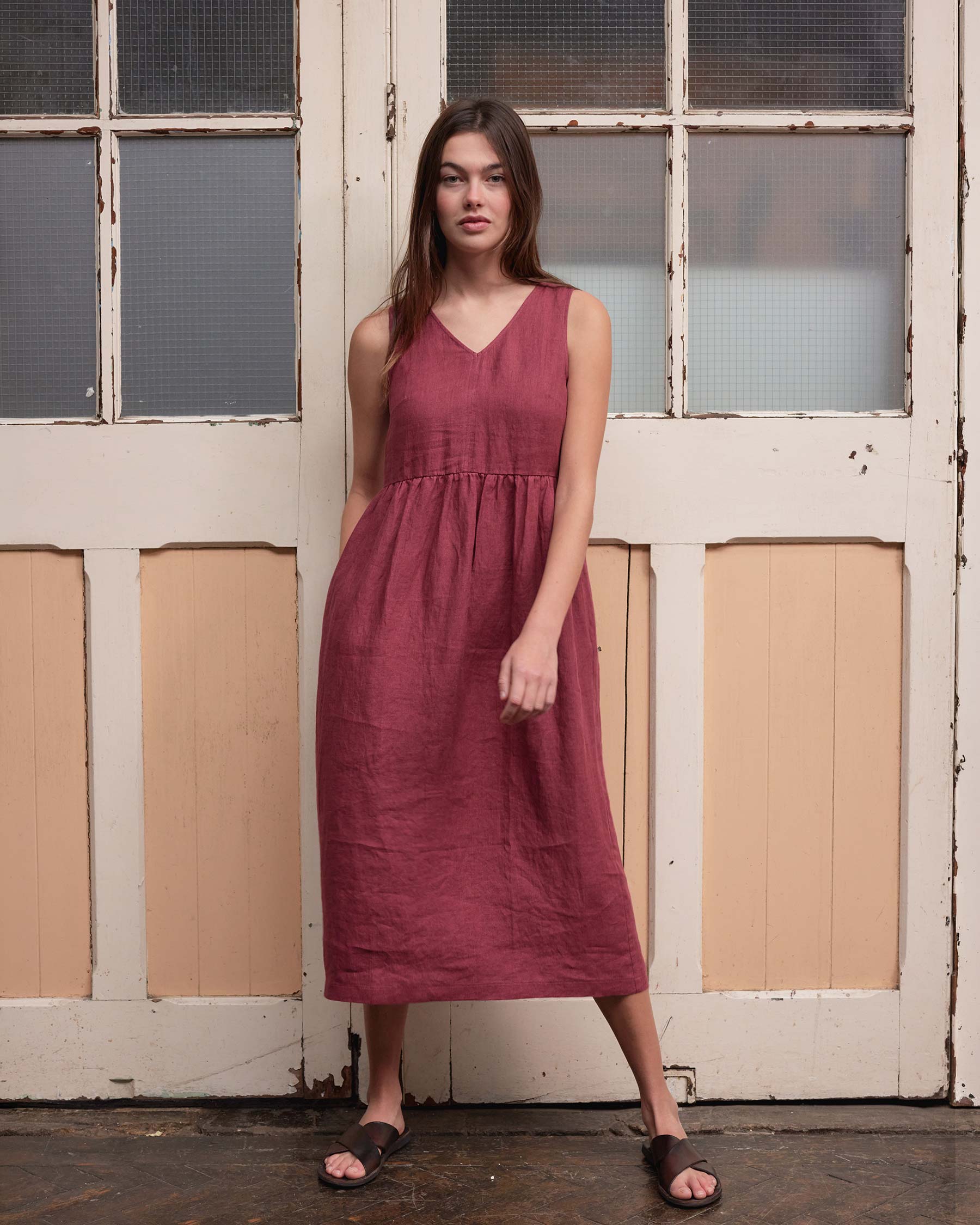 pierce linen dress Reformation Pierce Linen Dress - Danube