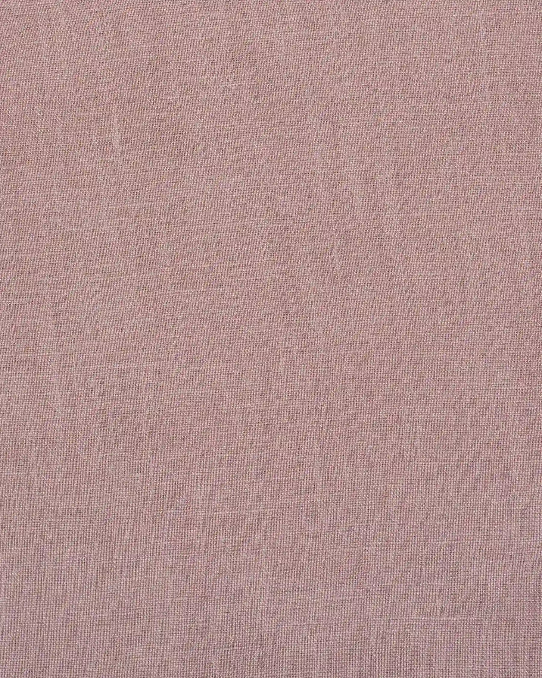 Close-up of GOTS-certified linen fabric in Sepia Rose from Pyne and Smith Clothiers, showing woven texture—ideal for the Boxy Cropped Linen Blouse No.22, with subtle color variations enhancing its natural look.