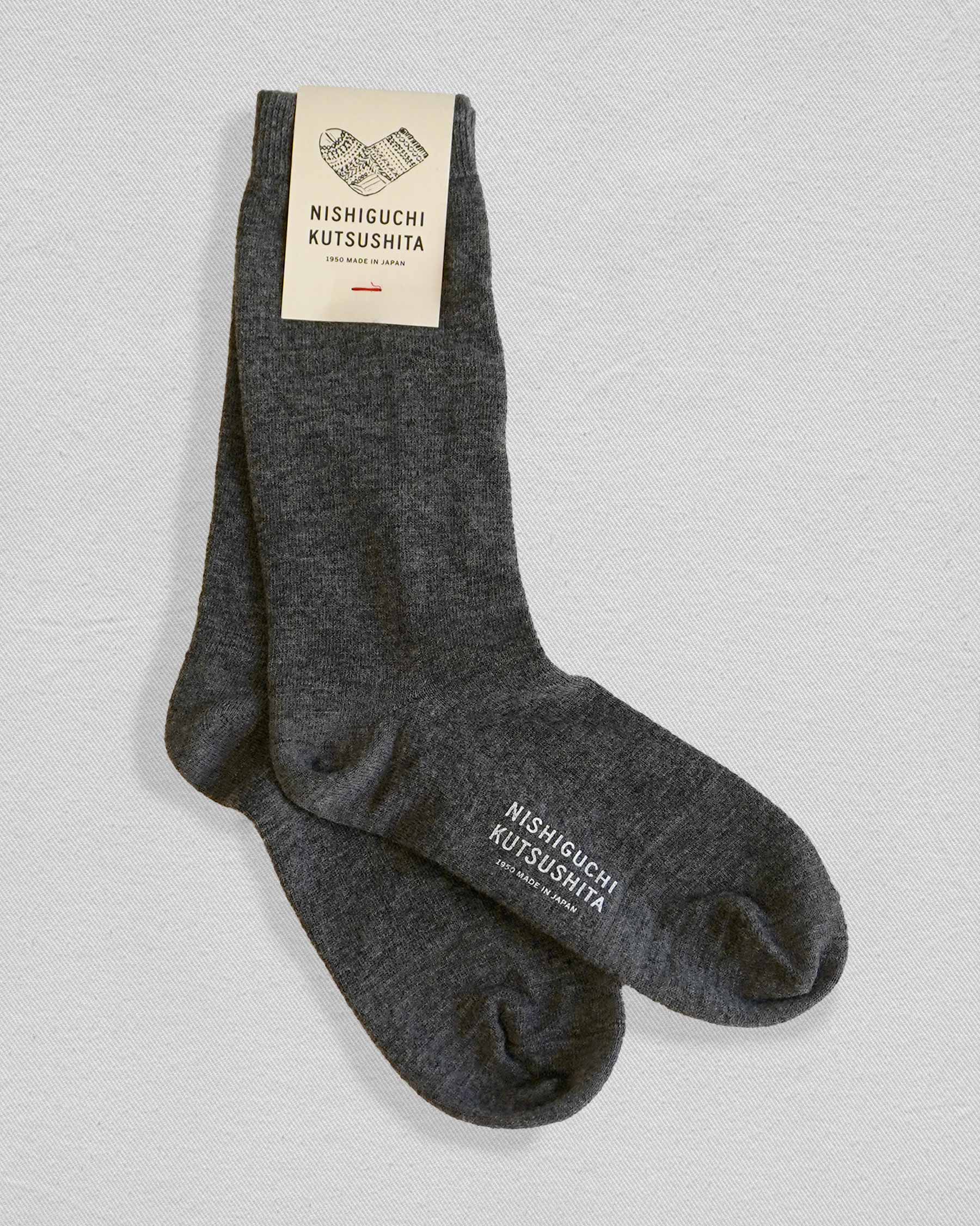 Cashmere Wool Socks in Charcoal