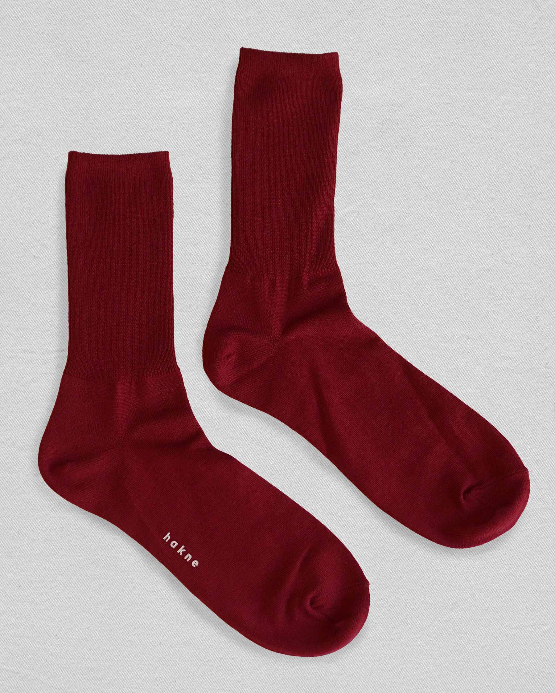 Merino Wool Socks in Deep Red
