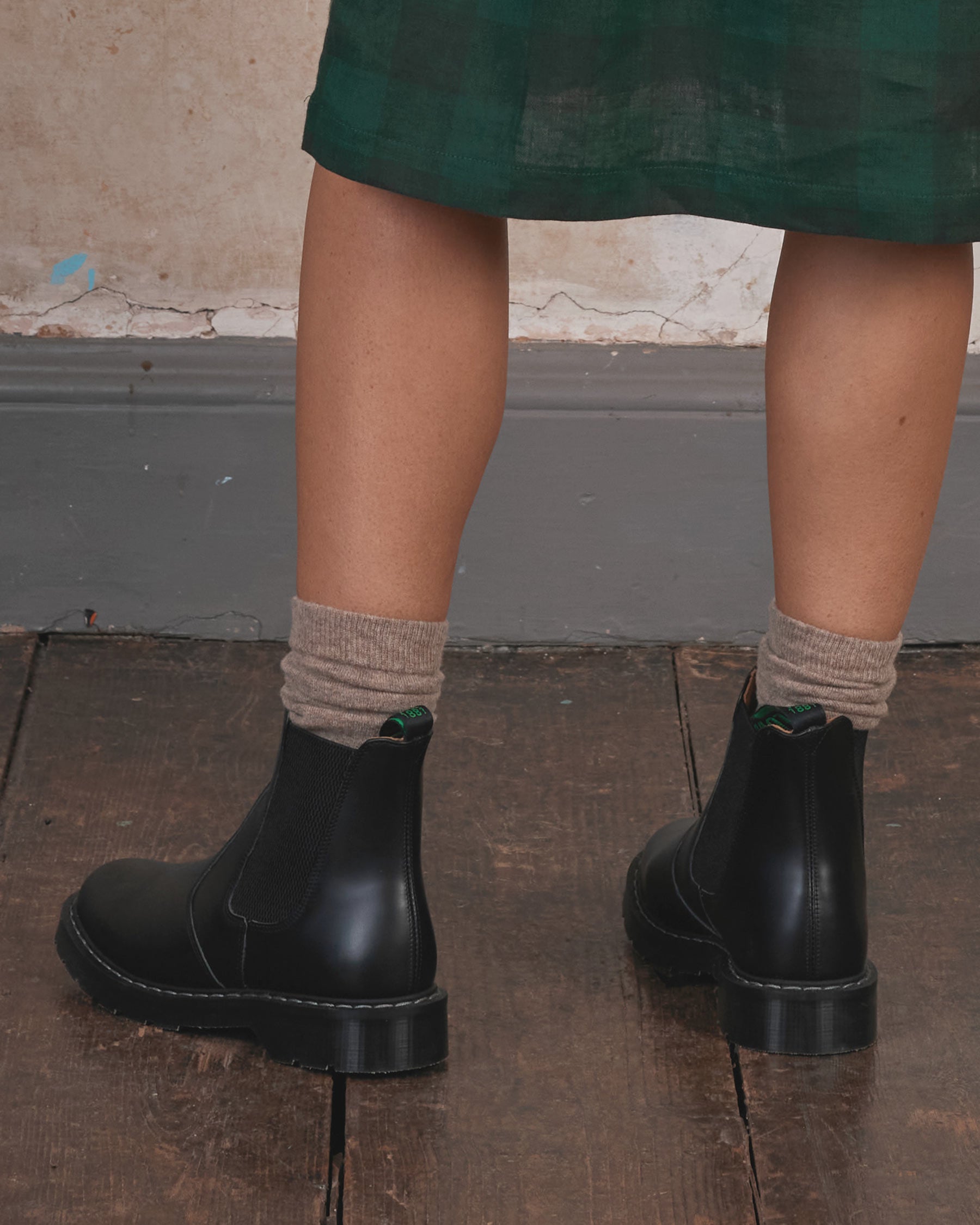 Solovair Black Leather Dealer Boot