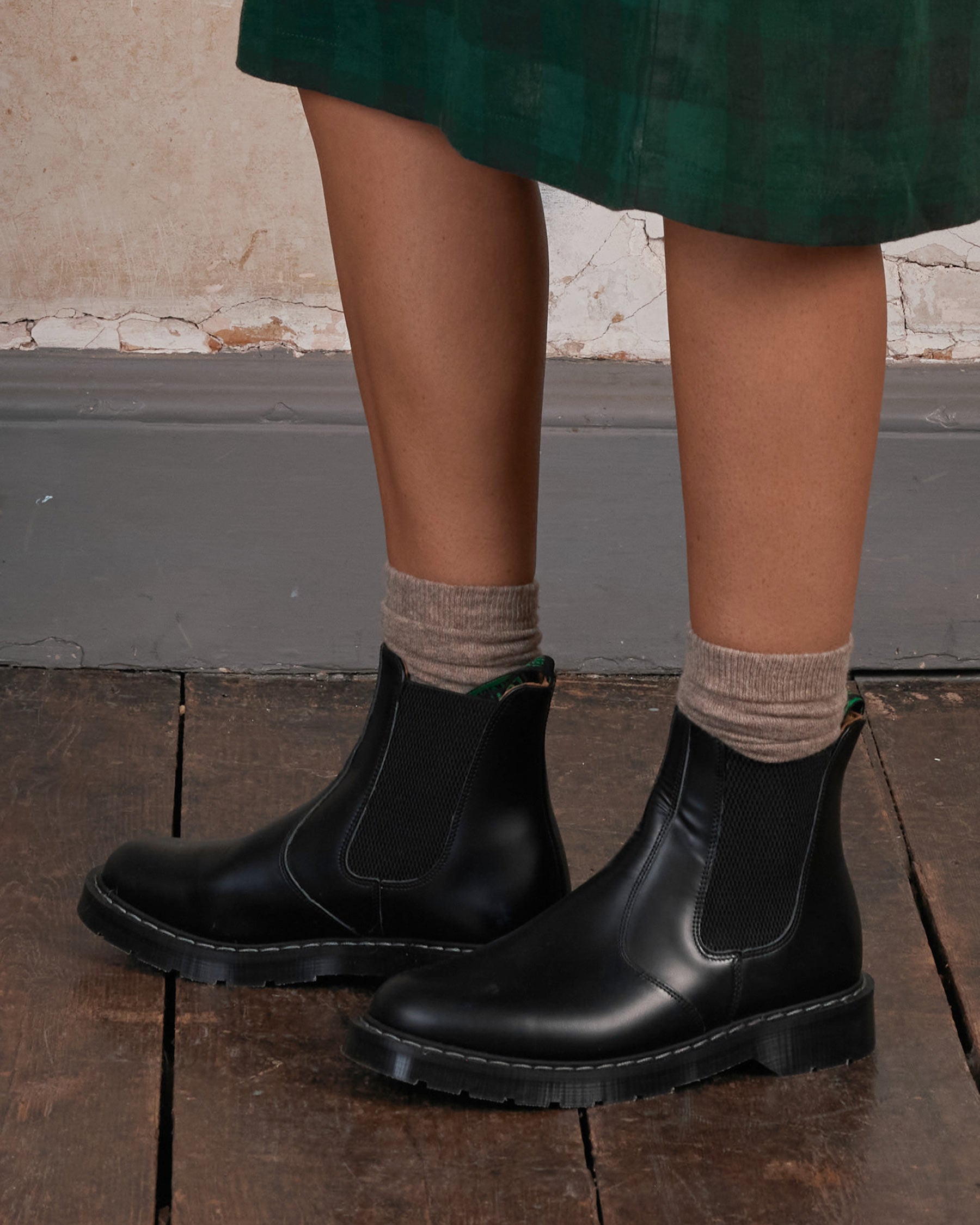 Solovair Black Leather Dealer Boot