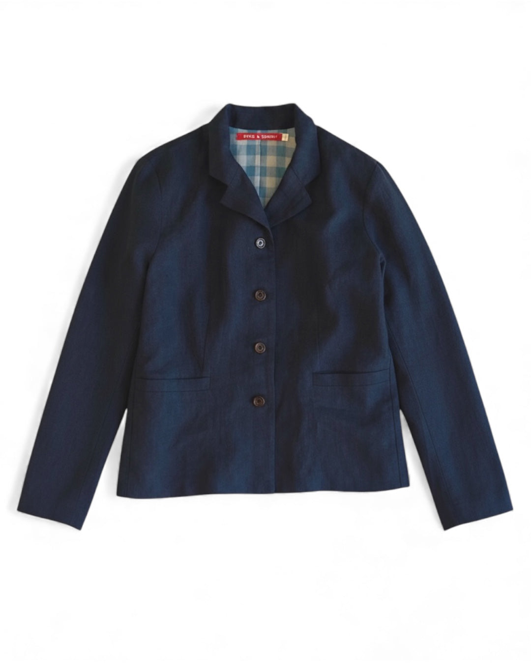 Tailored Linen Jacket No.10 in Mariner Blue