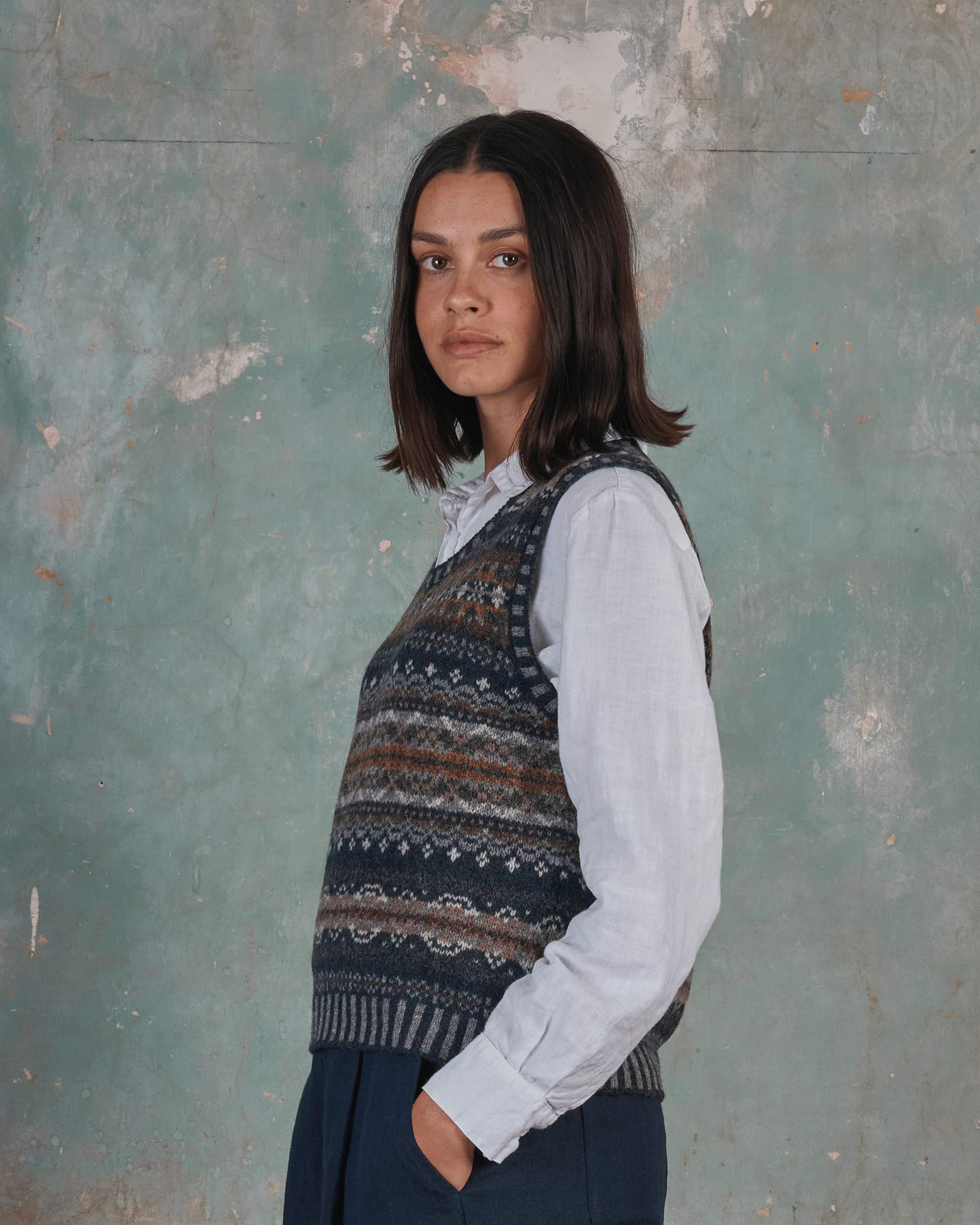 Fair Isle Vest in Caithness Shetland Wool